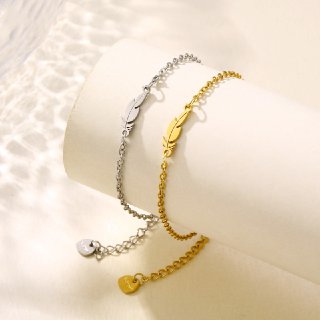 Bracelet avec Plume Femme