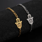 Bracelet avec main de Fatma doré ou argenté arabe or
