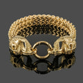 Bracelet with Skull Heads for Men gold