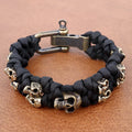 Bracelet with Black Skull Heads