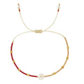 Bracelet bicolore initiale a