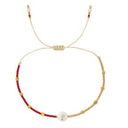 Bracelet bicolore initiale p