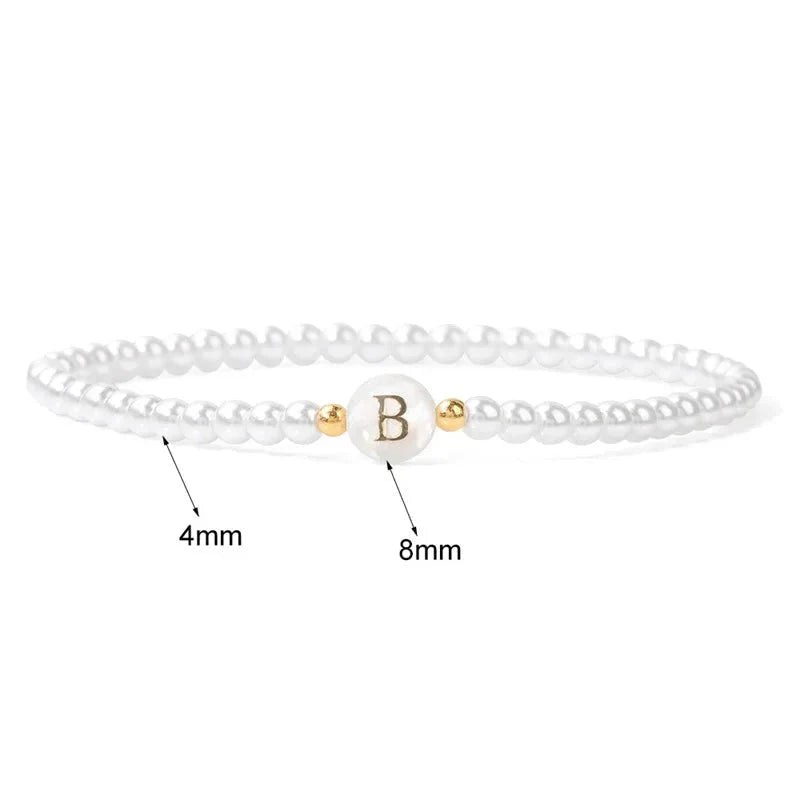 Bracelet blanc initiale