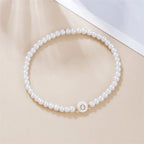 Bracelet blanc initiale o