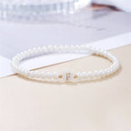 Bracelet blanc initiale f