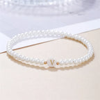 Bracelet blanc initiale v