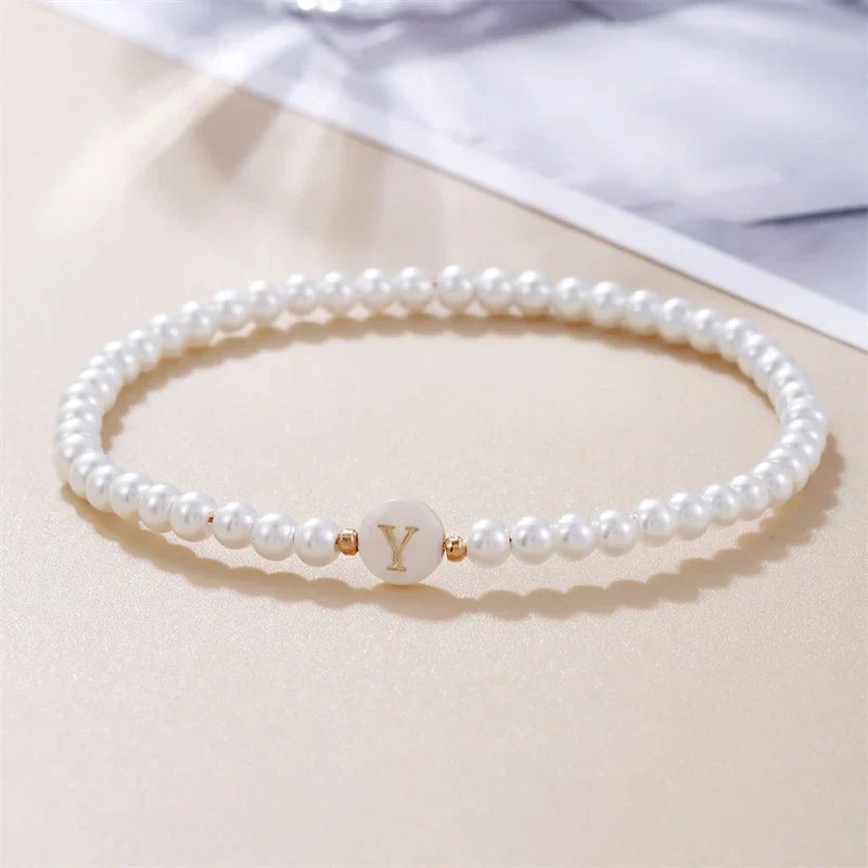 Bracelet blanc initiale y