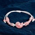 Bracelet Bohême Coquillage Escargot rose