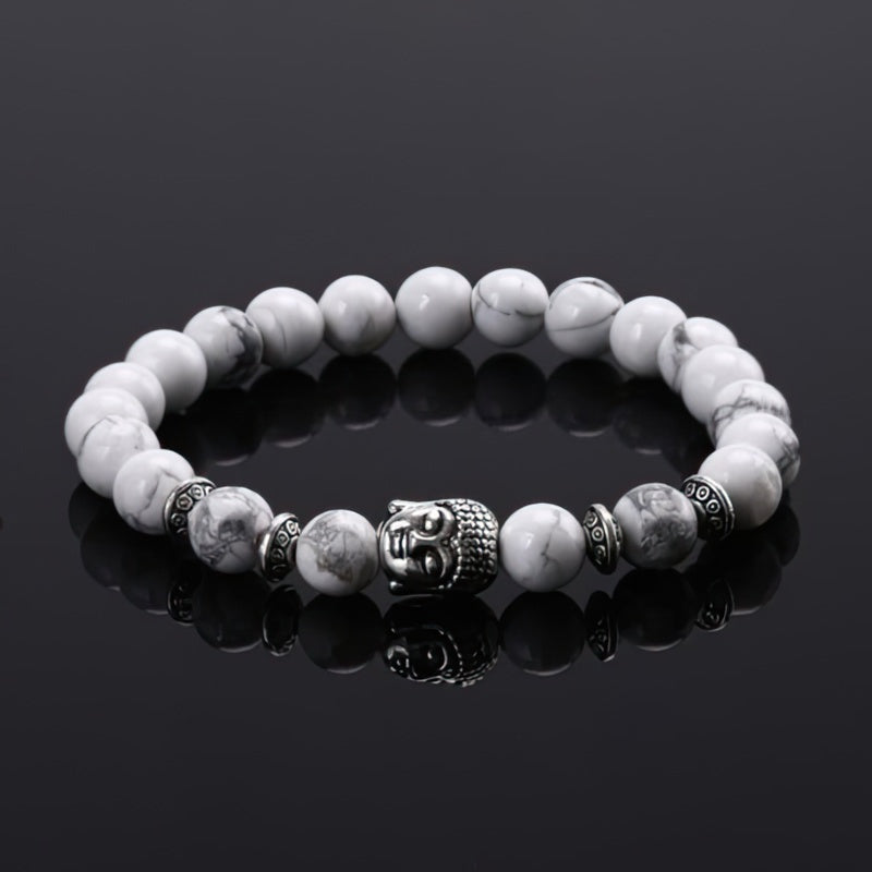 Buddha Head Silver Lucky Charm Bracelet