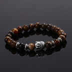 Buddha Head Silver Lucky Charm Bracelet