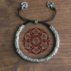 Buddhist Amulet ID Bracelet Carving