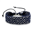 Bracelet Brésilien à Formes Géométriques Fait Main noir