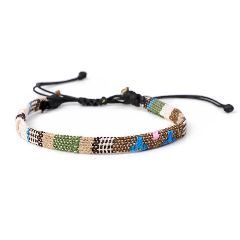 Bracelet Brésilien Amitié Tissé à la Main marron