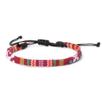 Bracelet Brésilien Amitié Tissé à la Main rouge