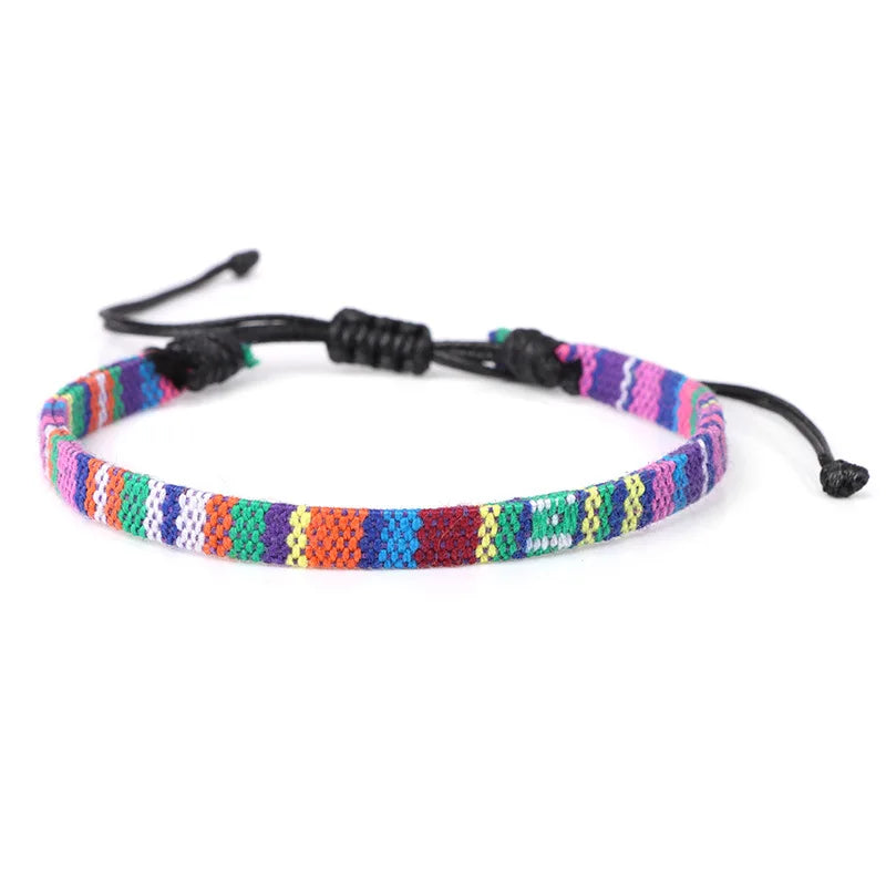 Bracelet Brésilien Amitié Tissé à la Main violet