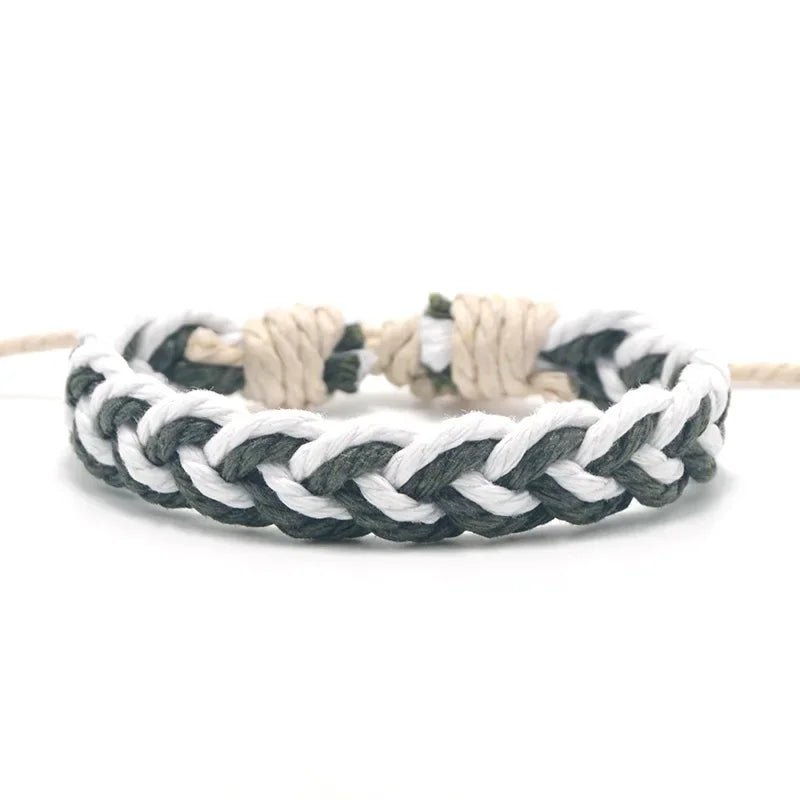 Bracelet Brésilien Artisanal Couleurs Naturelles blanc