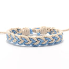 Bracelet Brésilien Artisanal Couleurs Naturelles bleu clair