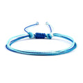 Bracelet Brésilien Bleu Fait Main blanc et bleu