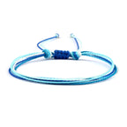 Bracelet Brésilien Bleu Fait Main blanc et bleu