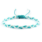 Bracelet Brésilien Bleu Fait Main blanc et bleu clair