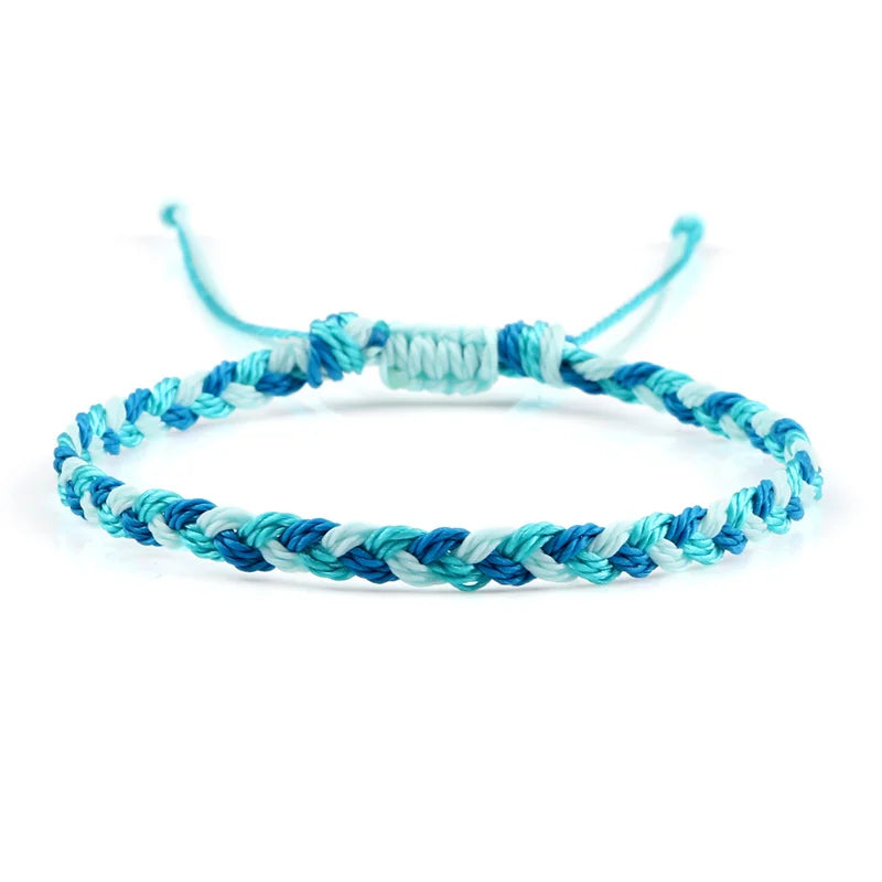 Bracelet Brésilien Bleu Fait Main bleu et vert