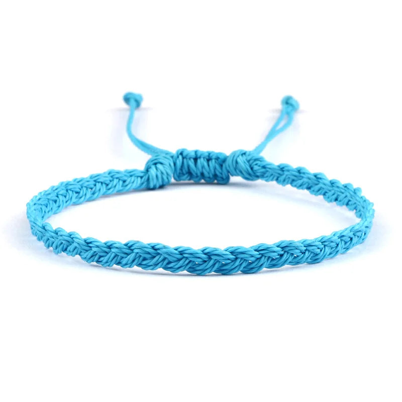 Bracelet Brésilien Bleu Fait Main bleu turquoise