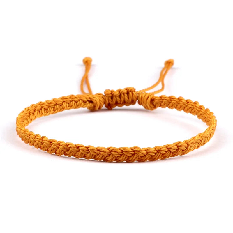 Bracelet Brésilien Fin et Ajustable orange