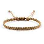 Bracelet Brésilien Fin et Ajustable beige
