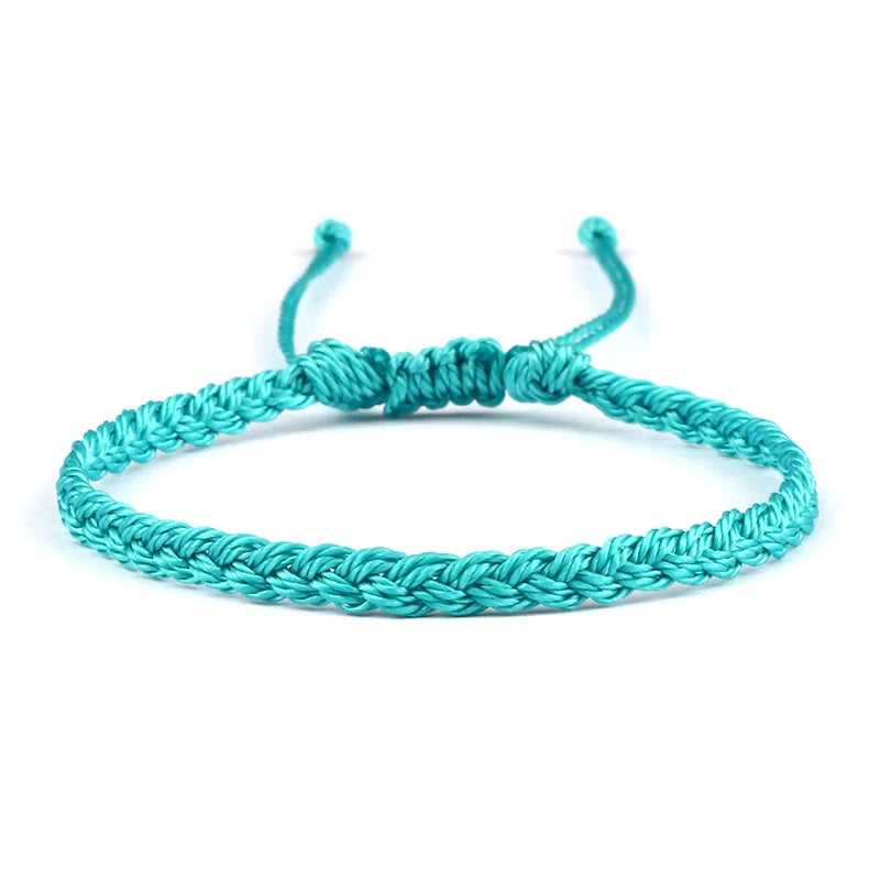 Bracelet Brésilien Fin et Ajustable bleu
