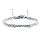 Bracelet Brésilien Fin et Ajustable gris