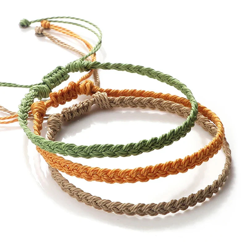Bracelet Brésilien Fin et Ajustable orange