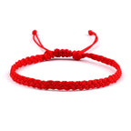 Bracelet Brésilien Fin et Ajustable rouge