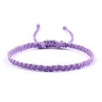 Bracelet Brésilien Fin et Ajustable violet