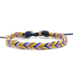 Bracelet Brésilien Minimaliste en Fil de Coton jaune