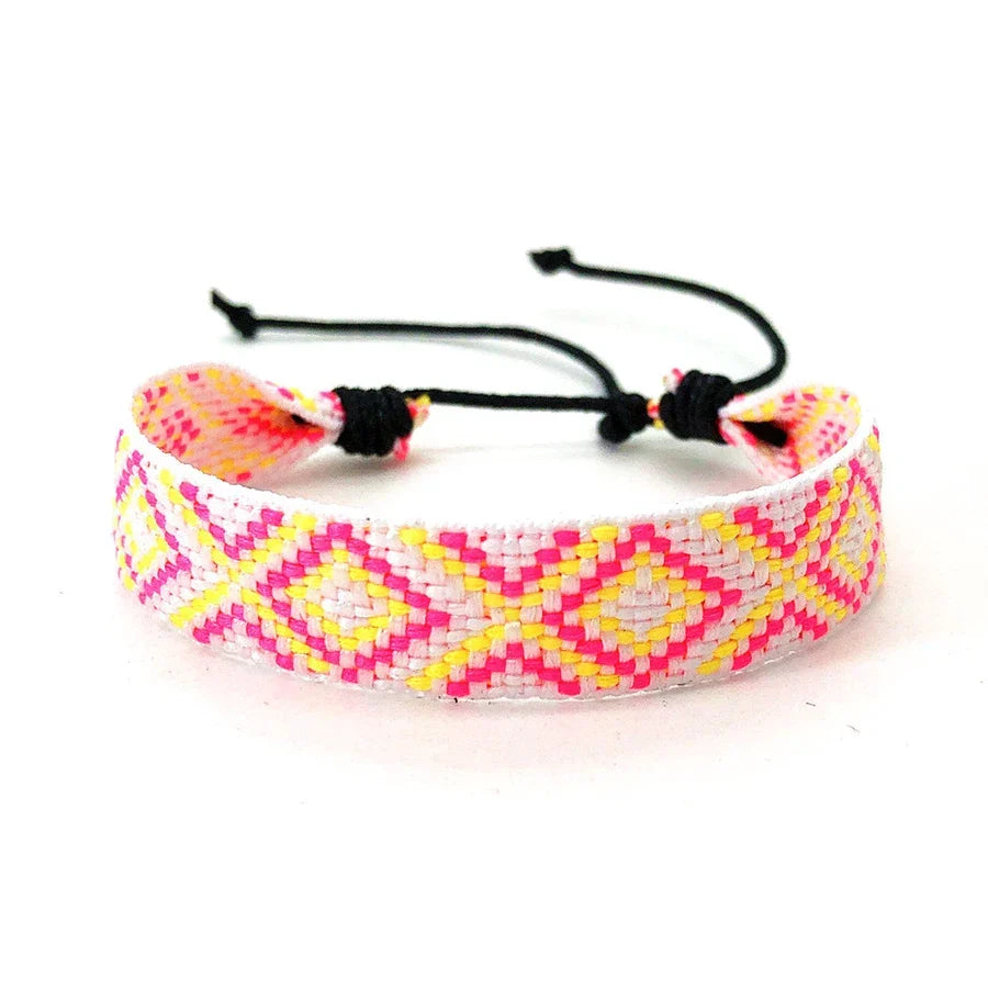 Bracelet Brésilien Mixte Style Vacances rose