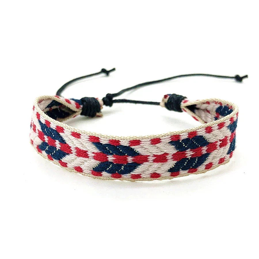 Bracelet Brésilien Mixte Style Vacances rouge
