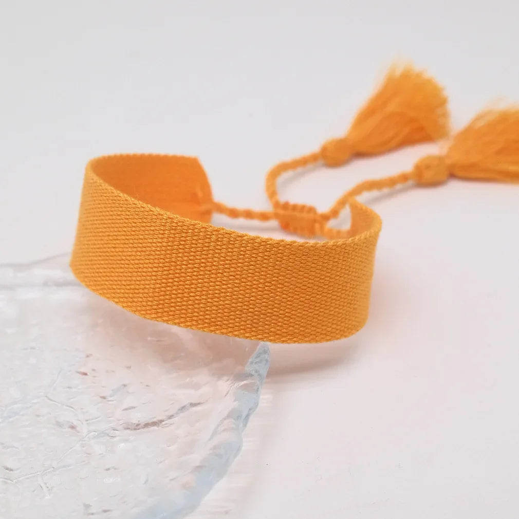 Bracelet Brésilien Pastel Doux Fait Main orange