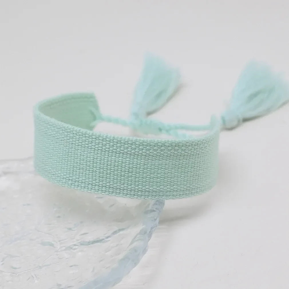 Bracelet Brésilien Pastel Doux Fait Main bleu clair