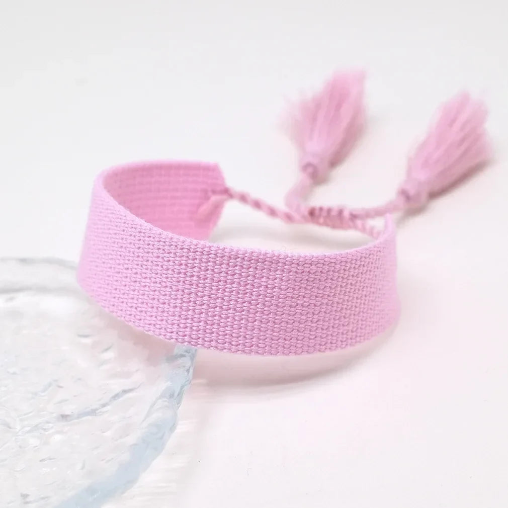 Bracelet Brésilien Pastel Doux Fait Main rose
