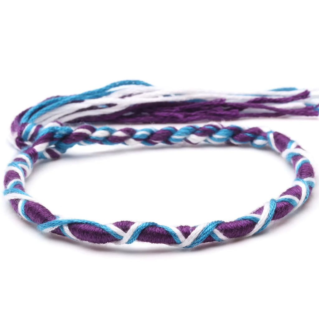 Bracelet Brésilien Style Hippie Bohème violet