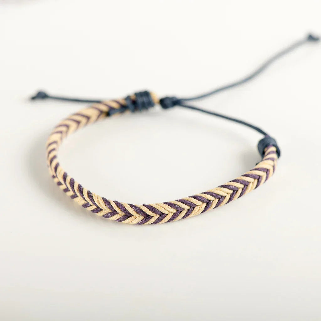 Bracelet Brésilien Tressé beige