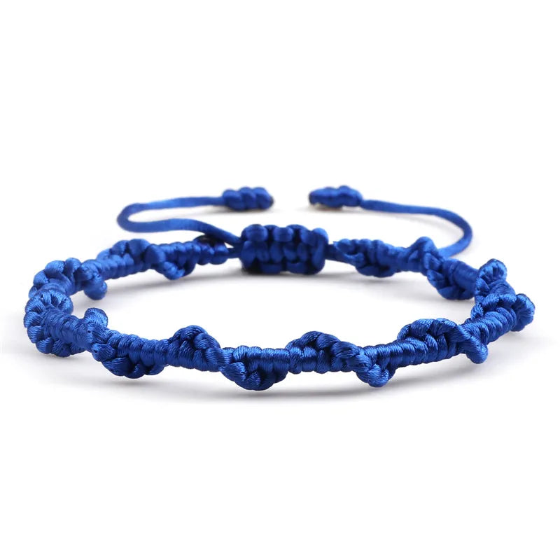 Bracelet Brésilien Tressé Artisanal bleu