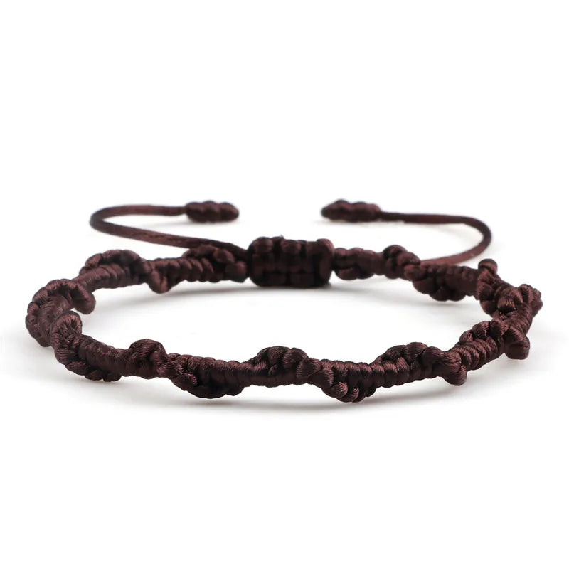 Bracelet Brésilien Tressé Artisanal marron