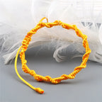 Bracelet Brésilien Tressé Artisanal orange