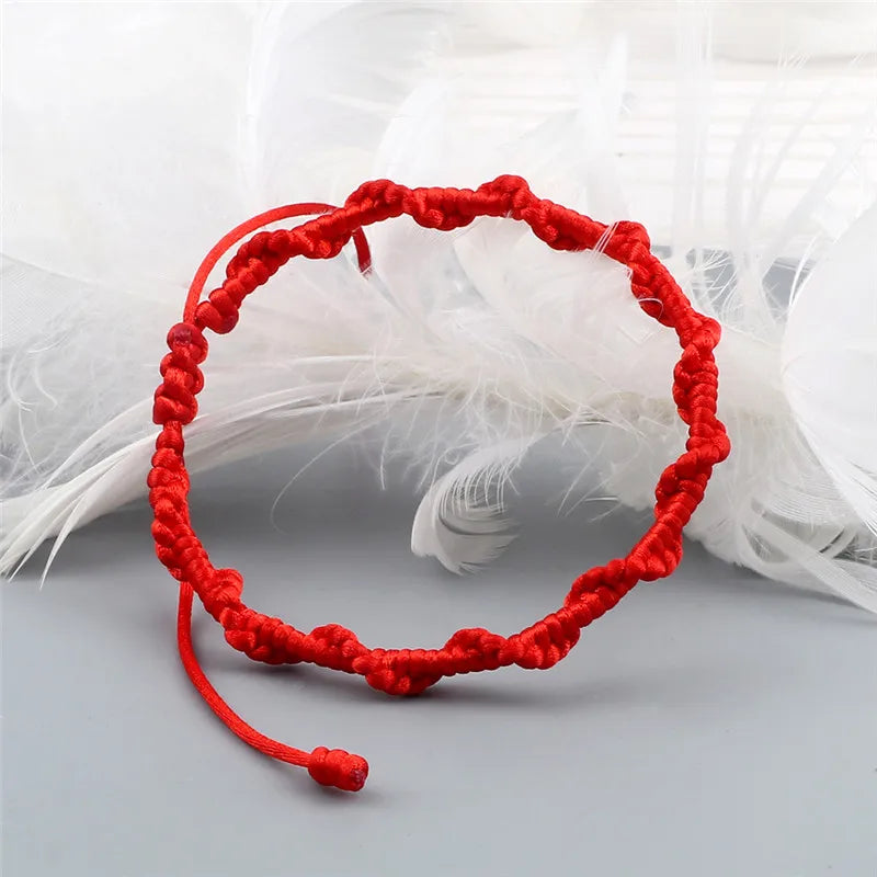 Bracelet Brésilien Tressé Artisanal rouge