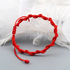 Bracelet Brésilien Tressé Artisanal rouge