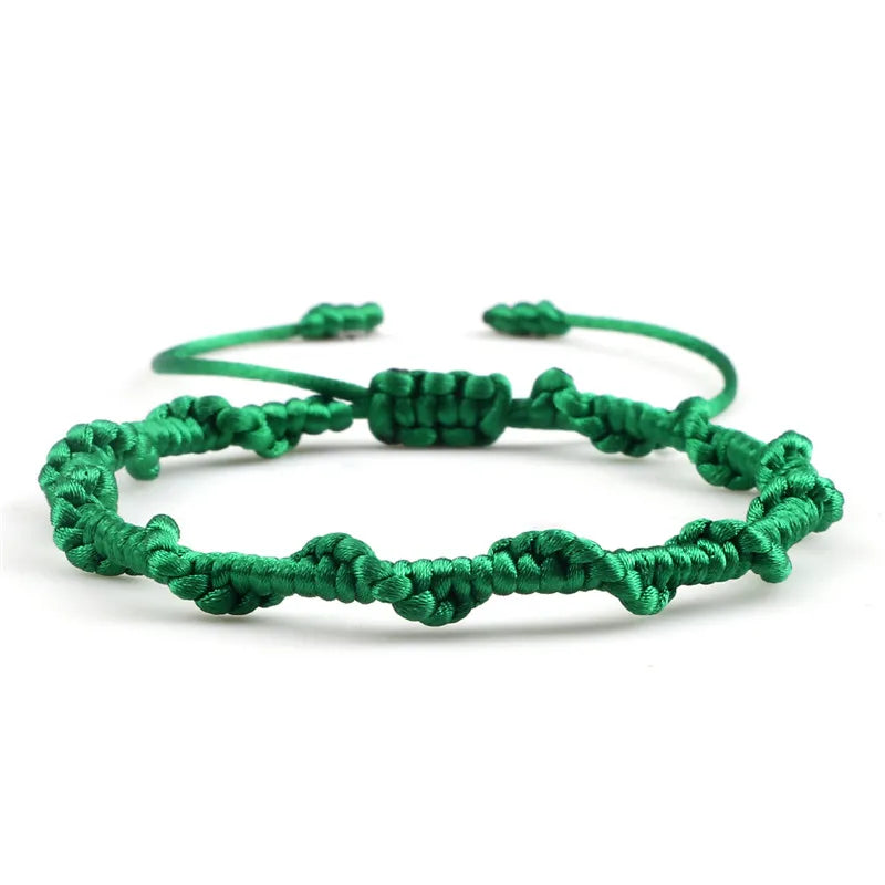 Bracelet Brésilien Tressé Artisanal vert