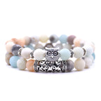 Owl Bracelet - Owl Chain Multicolored Beads