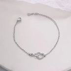 Infinite Love Heart Silver Bracelet for Women