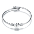 Bracelet coeur avec initiale argent y